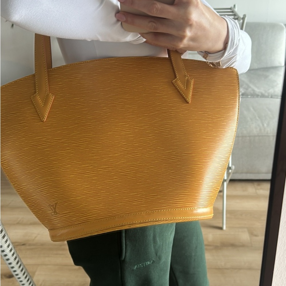 Louis Vuitton Epi Leather Tote in Mustard Yellow